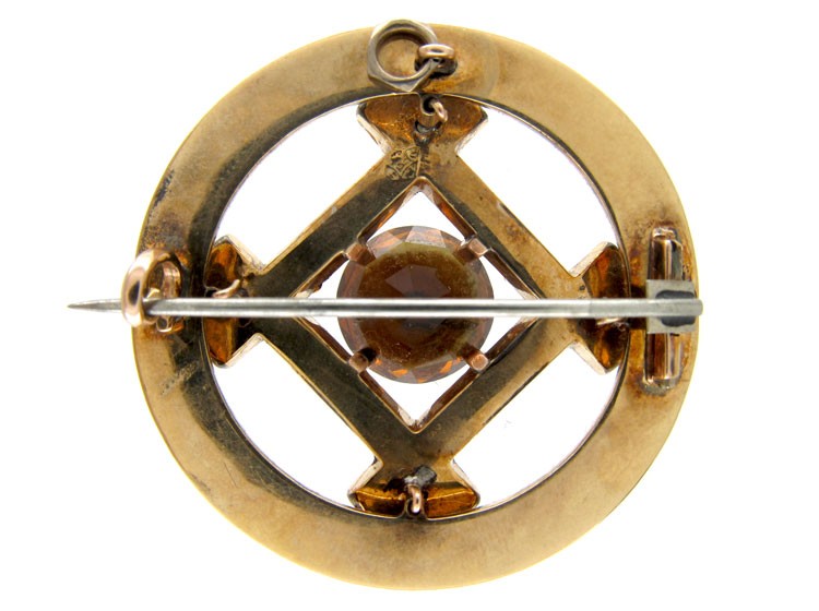 Gold Scottish Celtic Brooch