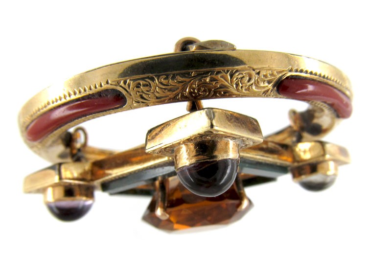 Gold Scottish Celtic Brooch