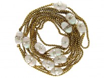 15ct Gold & Opal Beads Long Chain
