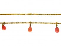 Victorian 15ct Gold & Coral Necklace