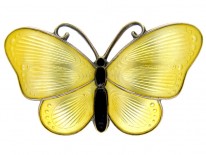 Pale Yellow Butterfly Brooch