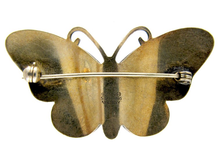 Pale Yellow Butterfly Brooch