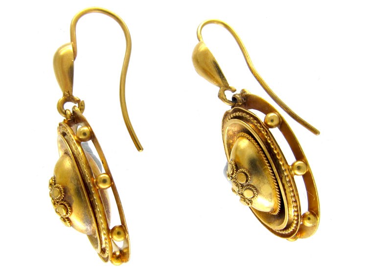 Victorian 15ct Gold Drop Earrings
