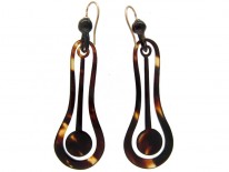 Long Drop Tortoiseshell Earrings