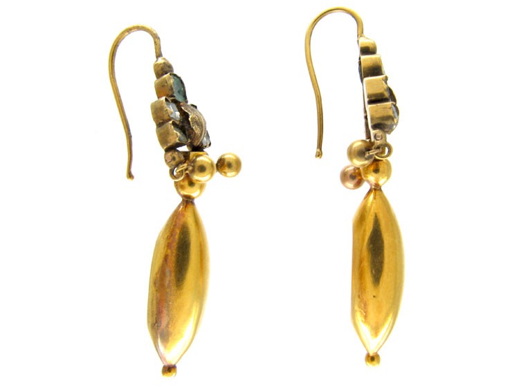 Emerald Gold Drop Earrings