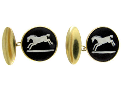 Silver Wedgwood Horse Cufflinks