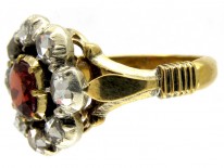 Georgian Garnet & Diamond Ring