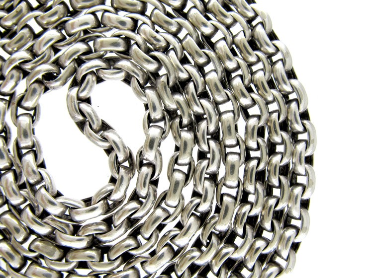 Victorian Silver Long Guard Chain