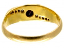 Ruby & Diamond Victorian Crossover Ring