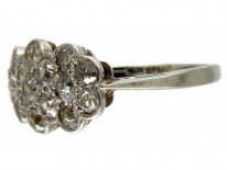 Diamond Triple Cluster Edwardian Ring