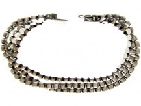 Green & White Paste Silver Bracelet