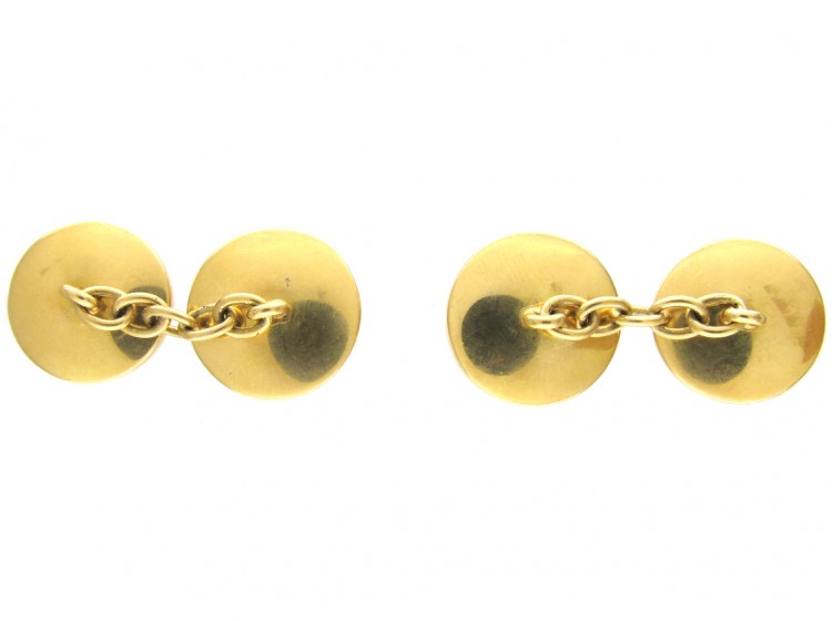 Carved Intaglio Rock Crystal Dog Cufflinks