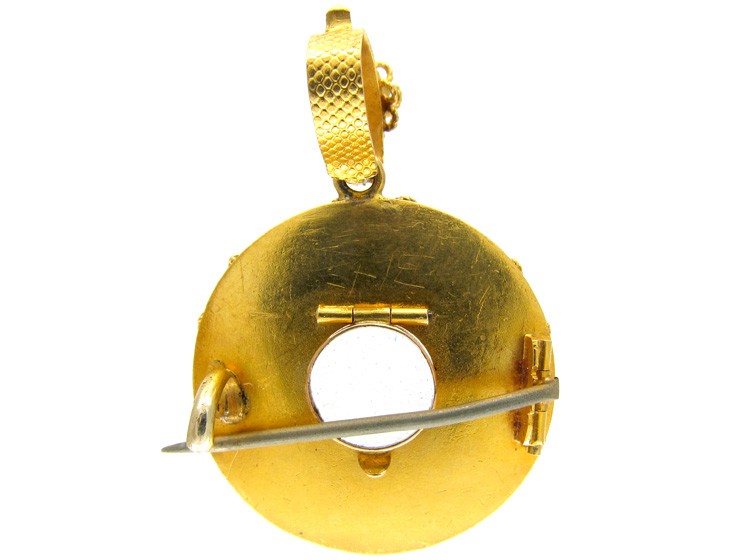 Regency Regard 18ct Gold Locket Brooch