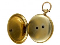 Enamel & Gold Half Hunter Watch