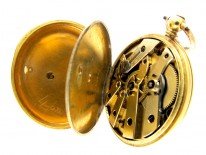 Enamel & Gold Half Hunter Watch