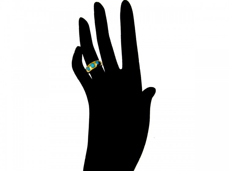 Victorian Three Stone Turquoise Ring