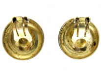 Theodor Farhner Silver Gilt Swirly Earrings