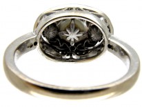 Triple Natural Pearl & Diamond Ring