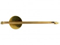 Reverse Intaglio 15ct Gold Rock Crystal Tie Pin of a Pheasant