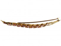 Georgian Almandine Garnet Flower Brooch
