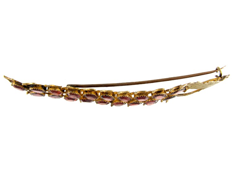 Georgian Almandine Garnet Flower Brooch