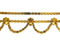 Victorian 18ct Gold & Natural Split Pearl Festoon Necklace