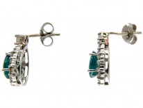 Emerald & Diamond Pear Shape Earrings