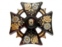 Pique Victorian Maltese Cross Brooch