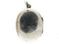 Silver Small Oval Victorian Locket