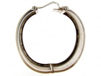 Silver Edwardian Engine Turned Bangle