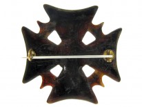 Pique Victorian Maltese Cross Brooch
