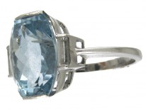 Aquamarine & Diamond Ring