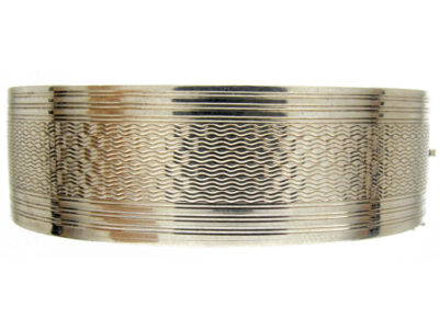 Silver Edwardian Engine Turned Bangle