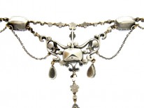 Blue & White Paste Edwardian Festoon Necklace