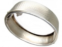 Silver Edwardian Engine Turned Bangle