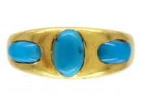 Victorian Three Stone Turquoise Ring