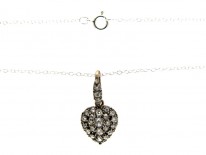 Victorian Diamond Heart Pendant on Chain