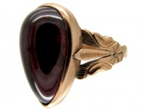 Victorian Cabochon Garnet Gold Ring