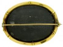 Pietra Dura Victorian Gold Flower Brooch