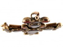 Georgian Garnet & Gold Maltese Cross Pendant Brooch