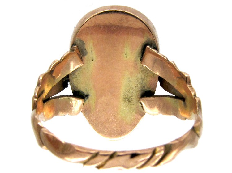 Victorian Cabochon Garnet Gold Ring