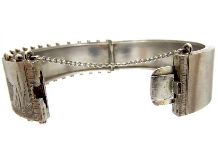 Victorian Silver Bird Design Bangle
