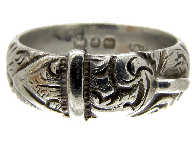 Silver Victorian Buckle Ring