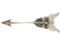 Large Silver Victorian Scottish Arrow Brooch