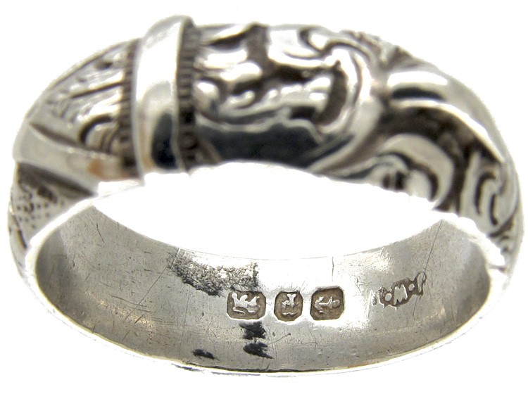 Silver Victorian Buckle Ring