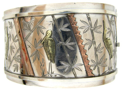 Victorian Silver & Gold Overlay Bangle