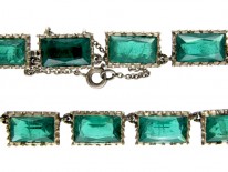 Green Lazarus Paste & Silver Necklace