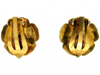 Silver Gilt Flower Earrings