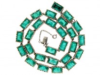 Green Lazarus Paste & Silver Necklace