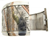 Victorian Silver & Gold Overlay Bangle